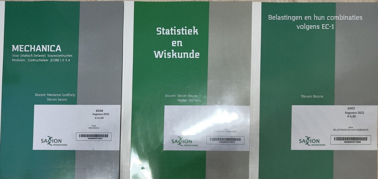 Studieboeken Saxion: Mechanica, Statistiek, Belastingen, Beta, Gelezen, Marianne Godthelp, Steven Beune, Maike Wichers, HBO