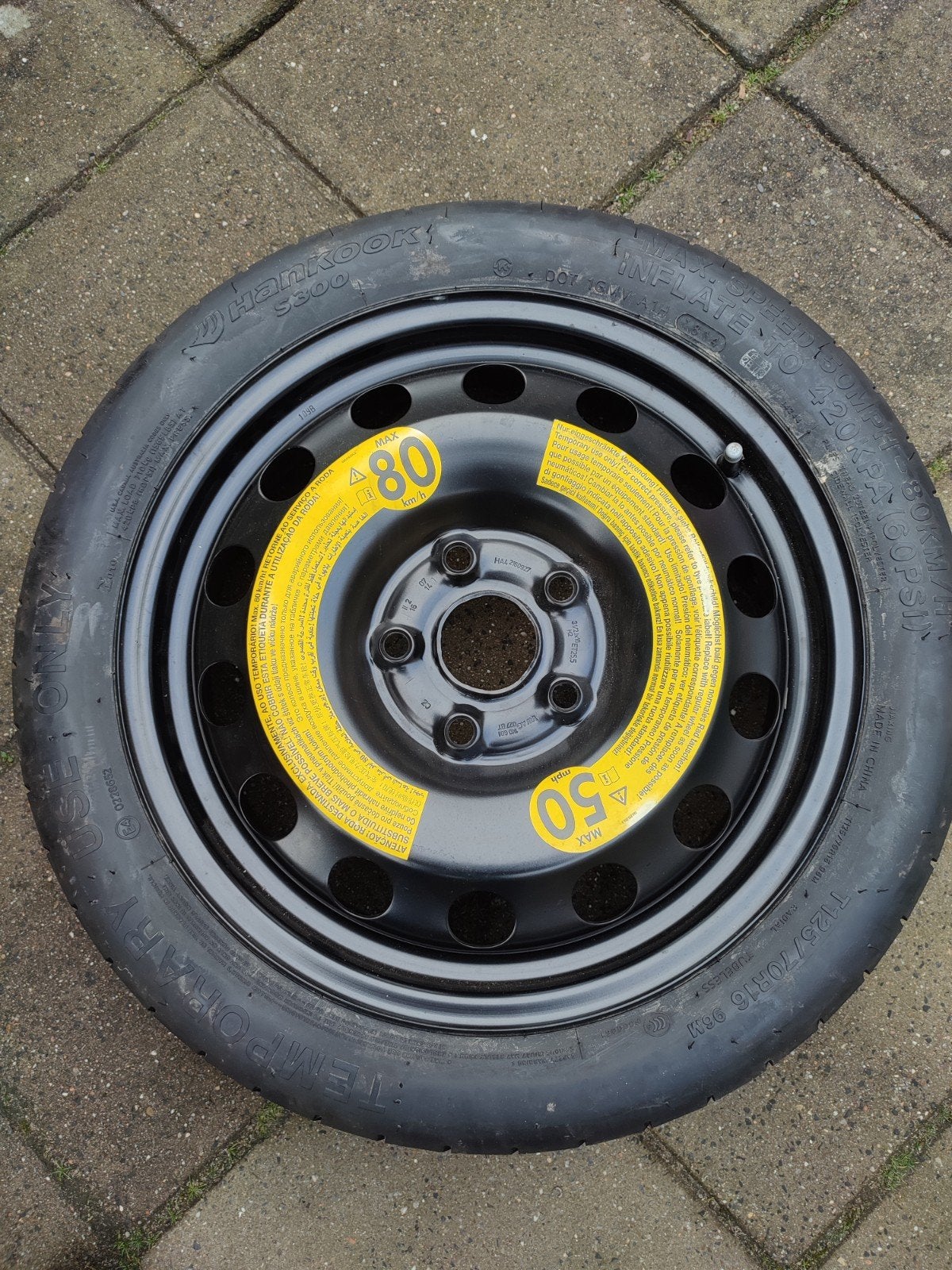 Thuiskomer reservewiel voor volkswagen 5x112, Auto-onderdelen, Banden en Velgen, Gebruikt, 16 inch, Banden en Velgen, Ophalen of Verzenden