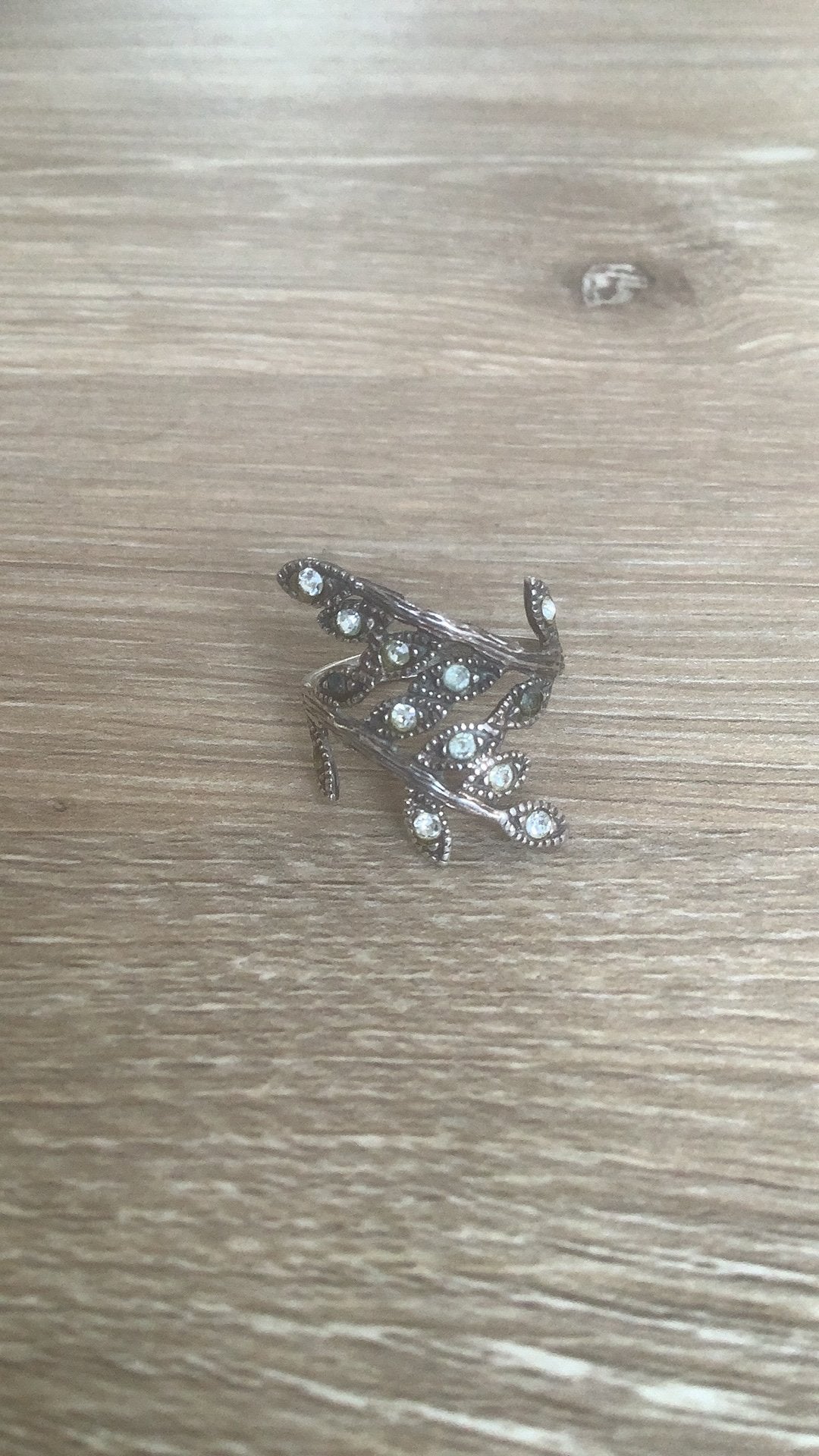 Zilveren dames ring, Sieraden, Tassen en Uiterlijk, Antieke sieraden, Ophalen, Zilver, Ring, Met edelsteen