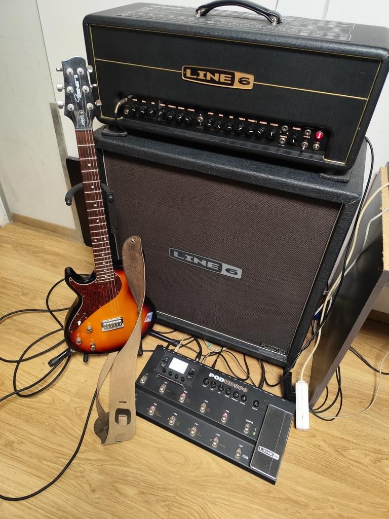 Line 6 DT50Head Bogner design, Cab, POD HD500, Variax, Muziek en Instrumenten, Snaarinstrumenten | Gitaren | Elektrisch, Met versterker