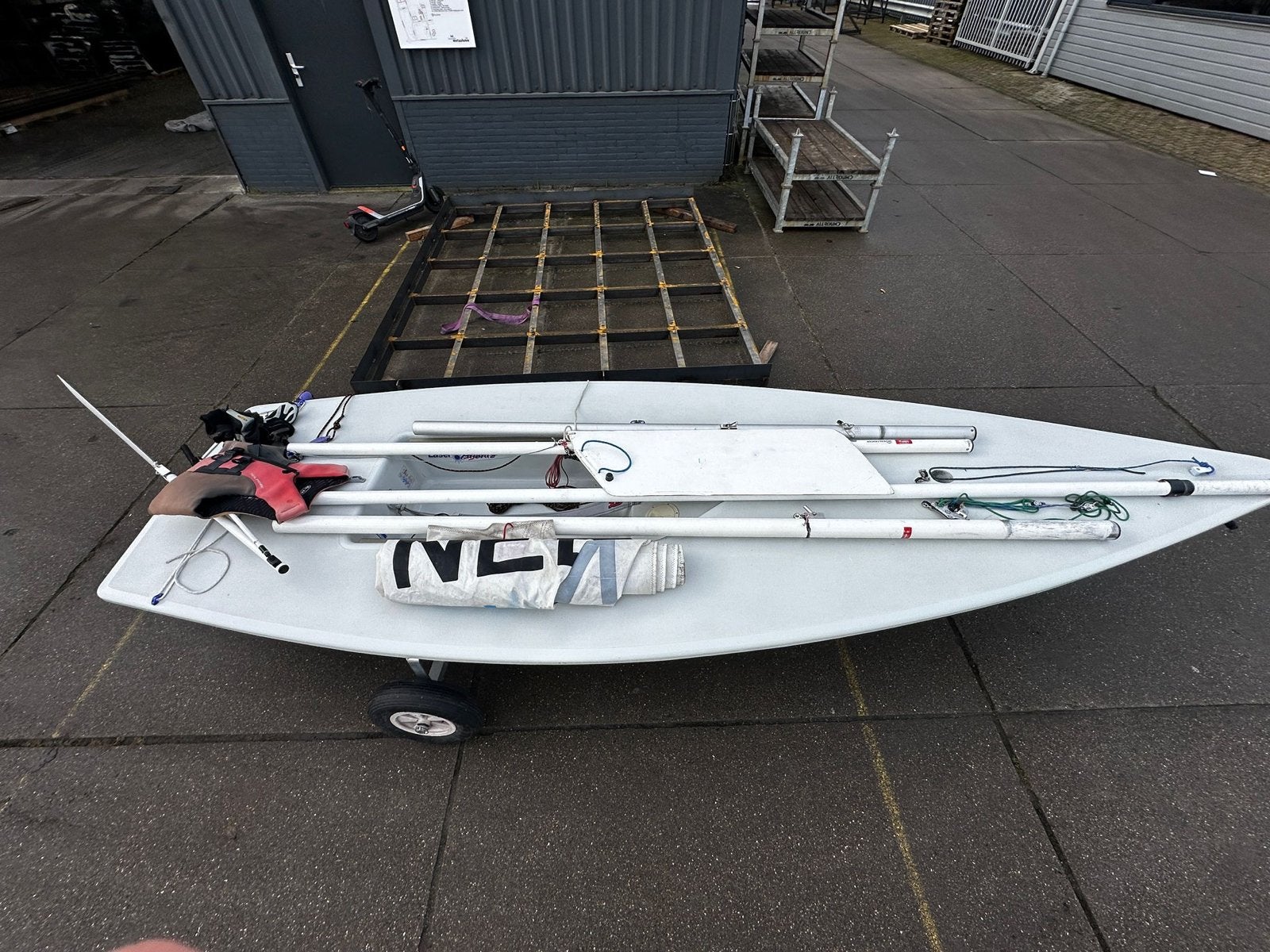 Laser Atlanta Zeilboot - Goede Staat, Compleet met Zeilen, Watersport en Boten, Ophalen, Gebruikt, Laser, Grootzeil