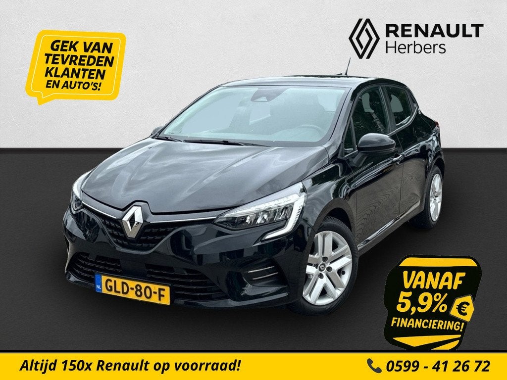 Renault Clio 1.0 TCe Zen AIRCO / CRUISE / PDC / STOELVERW., Voorwielaandrijving, Gebruikt, Zwart, Bedrijf