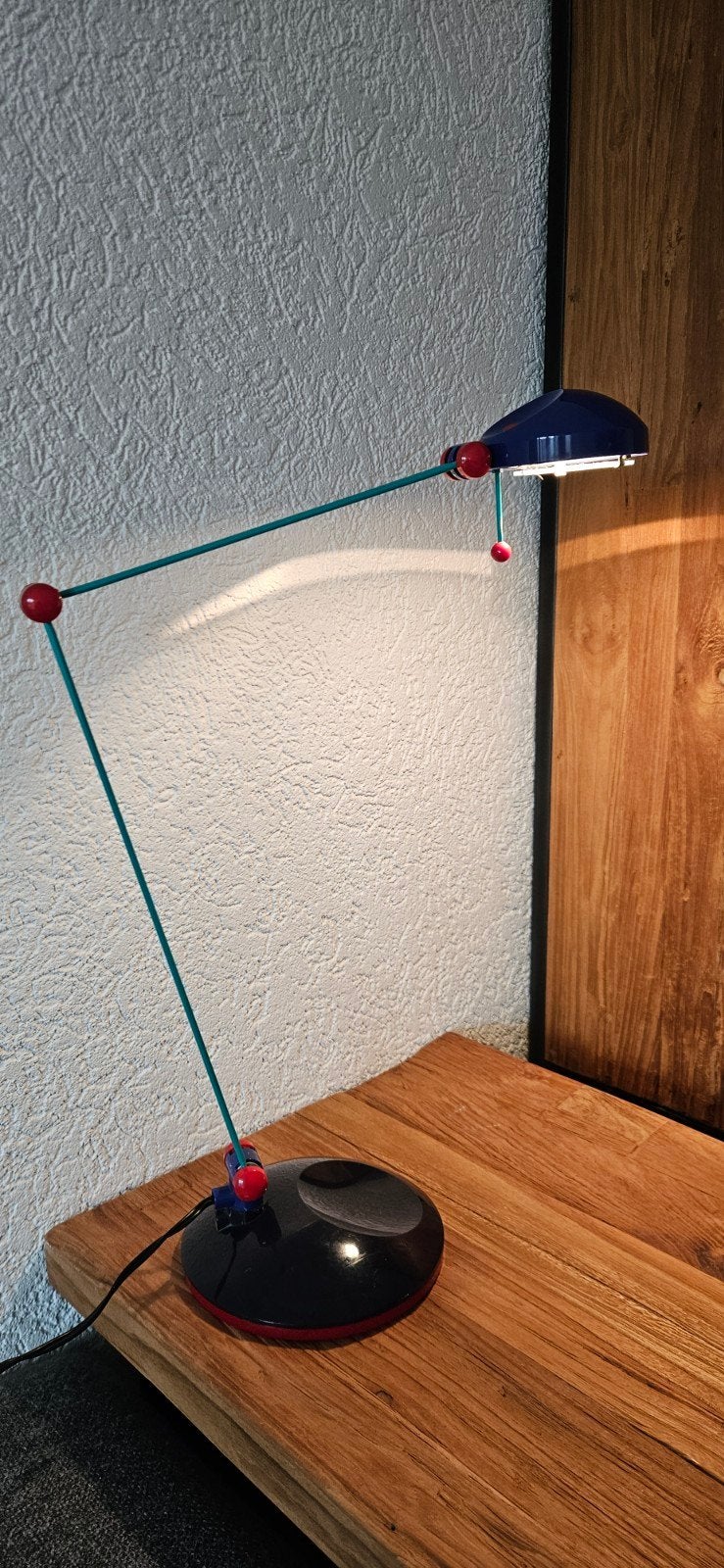 Vintage Vrieland bureaulamp in felle kleuren, Ophalen of Verzenden, Gebruikt, Metaal
