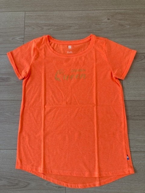 Oranje t-shirt Drama queen van Hema, Meisje, Ophalen of Verzenden, Zo goed als nieuw, Shirt of Longsleeve