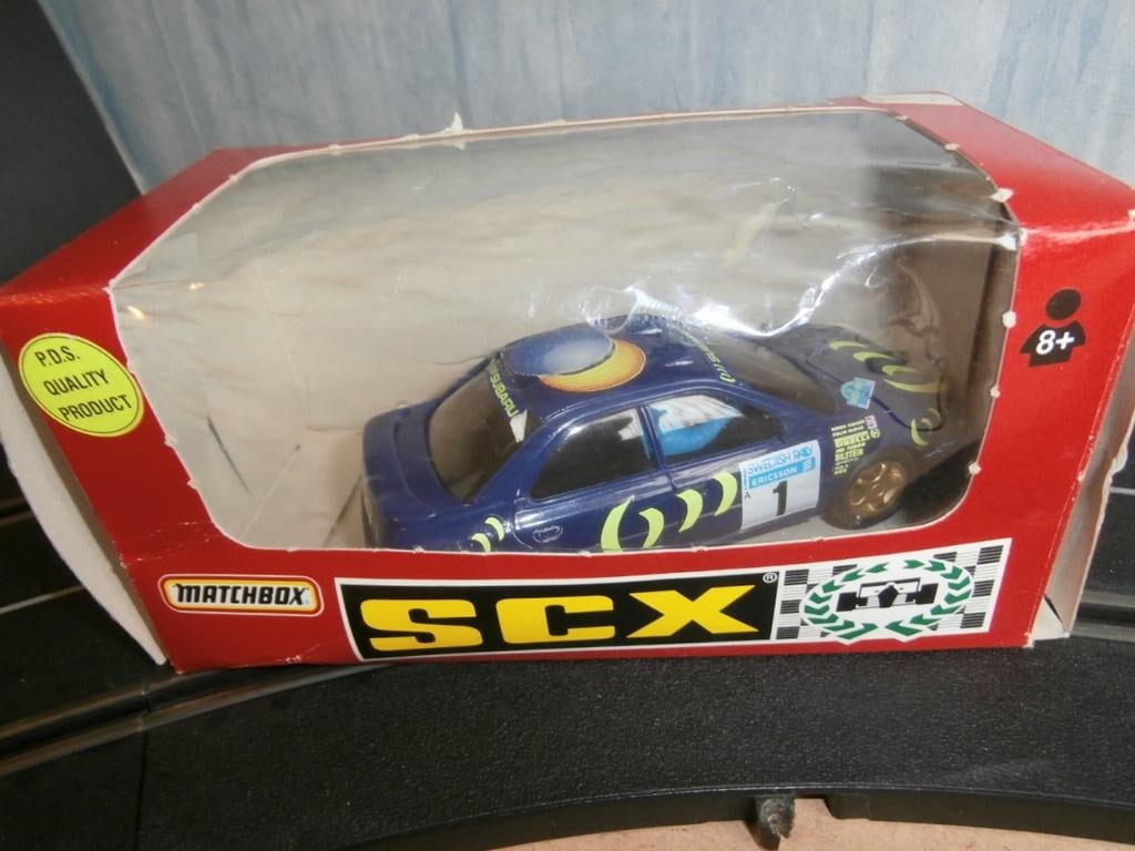 Matchbox SCX slot car Subaru Impreza "Safari", Antiek en Kunst, Antiek | Speelgoed, Ophalen of Verzenden