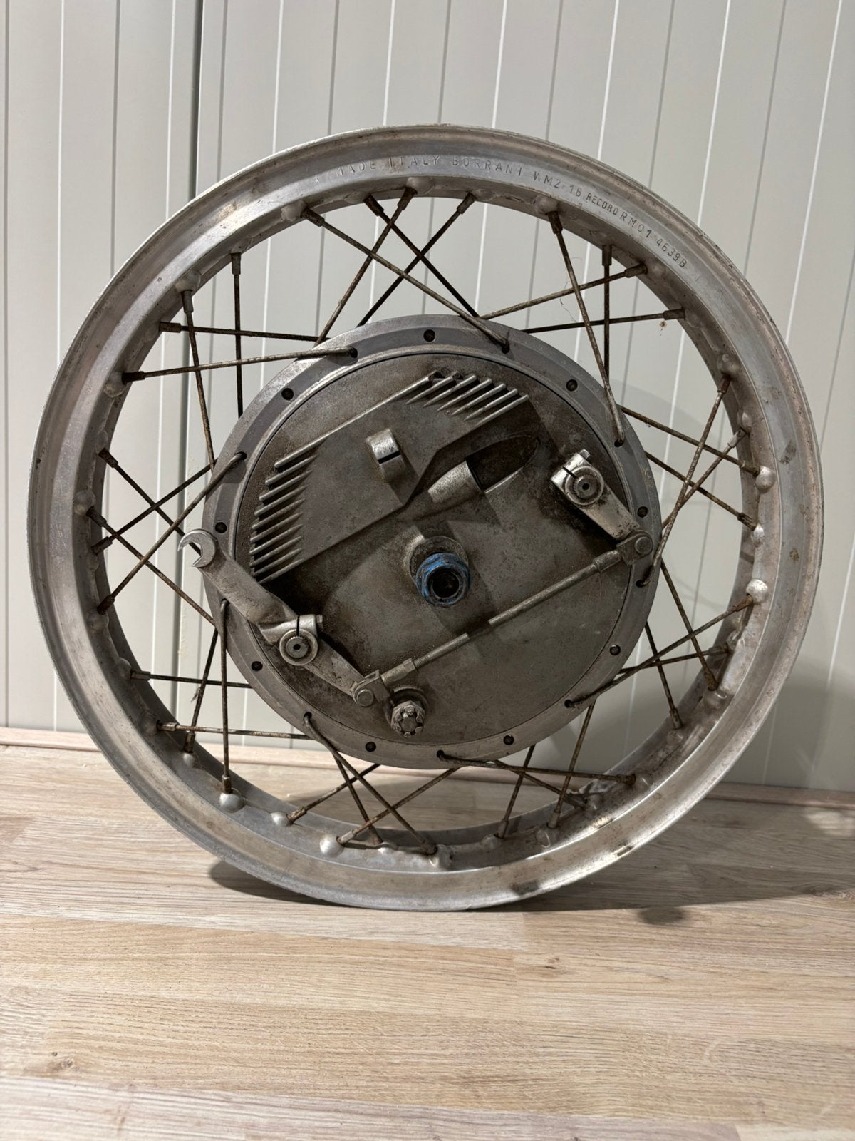 Four leading Guzzi grimeca voorrem met alu velg, Ophalen of Verzenden