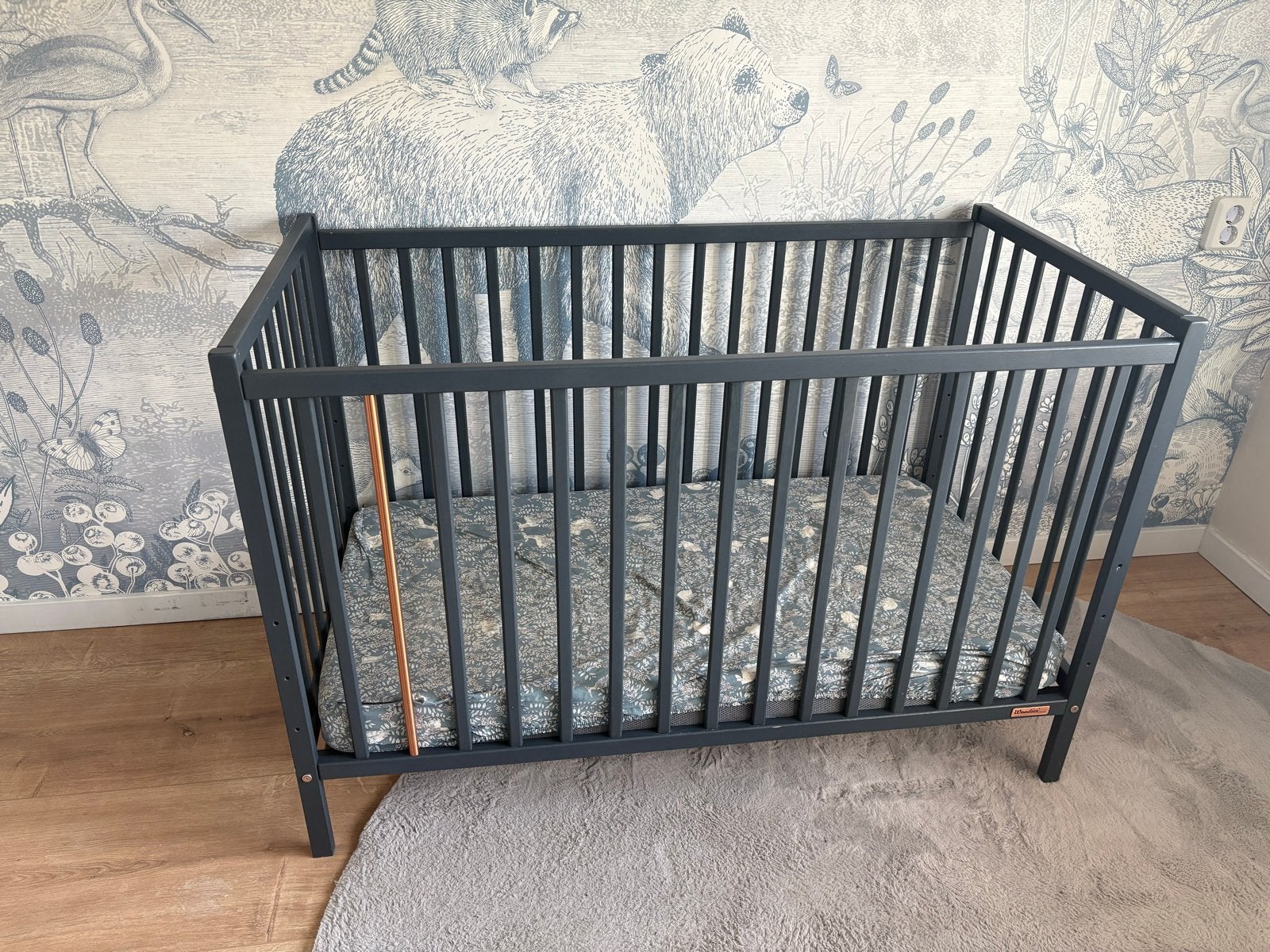 Woodies Craft Ledikant - Donkergrijs, Kinderen en Baby's, Babywiegjes en Ledikanten, Ophalen, Gebruikt, Ledikant