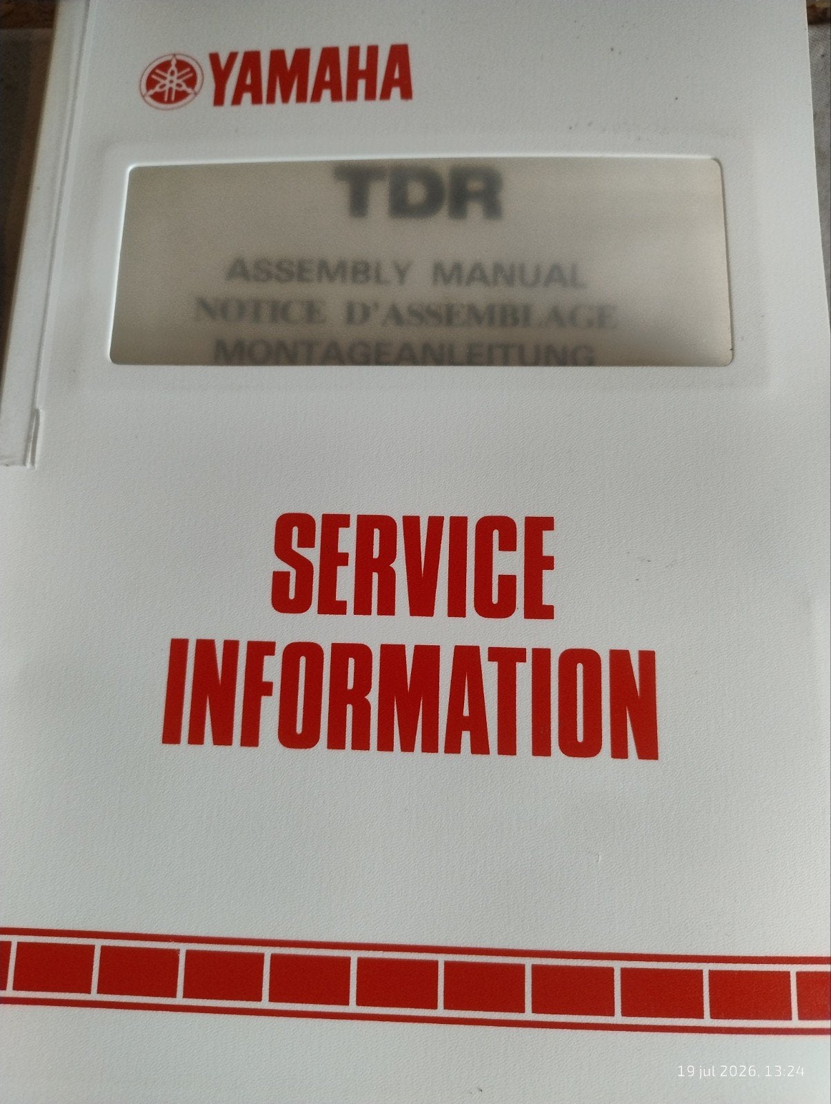 Yamaha TDR '88 Service Informatie & Montagehandleiding, Verzenden, Yamaha