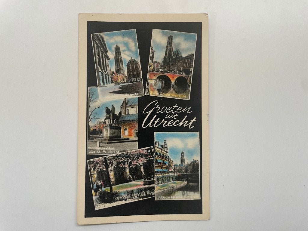 D886 Oude ansichtkaart Utrecht : Groeten uit Utrecht, Ophalen of Verzenden, Voor 1920, Gelopen, Utrecht