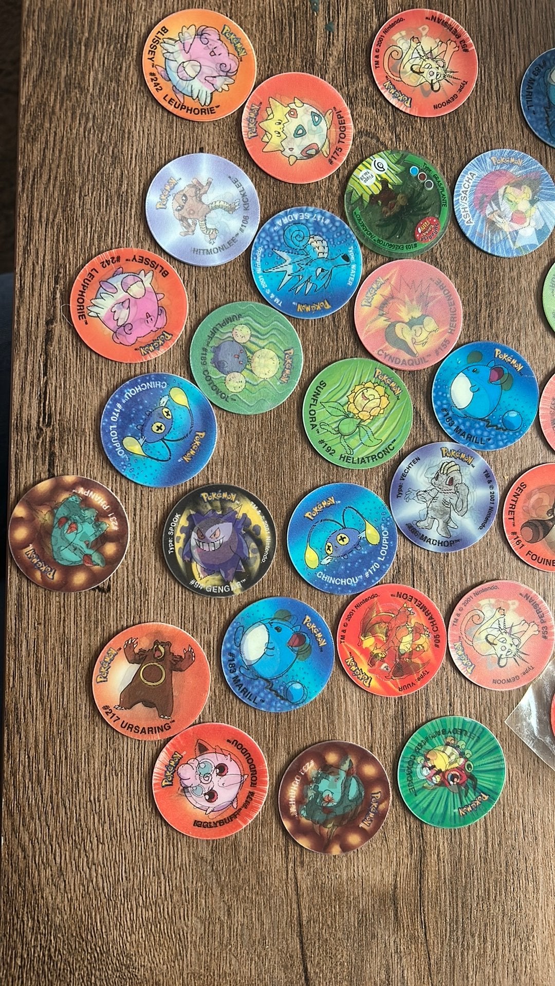 Pokémon Flippo’s – vintage verzameling – 30 stuks, Ophalen, Losse flippo's