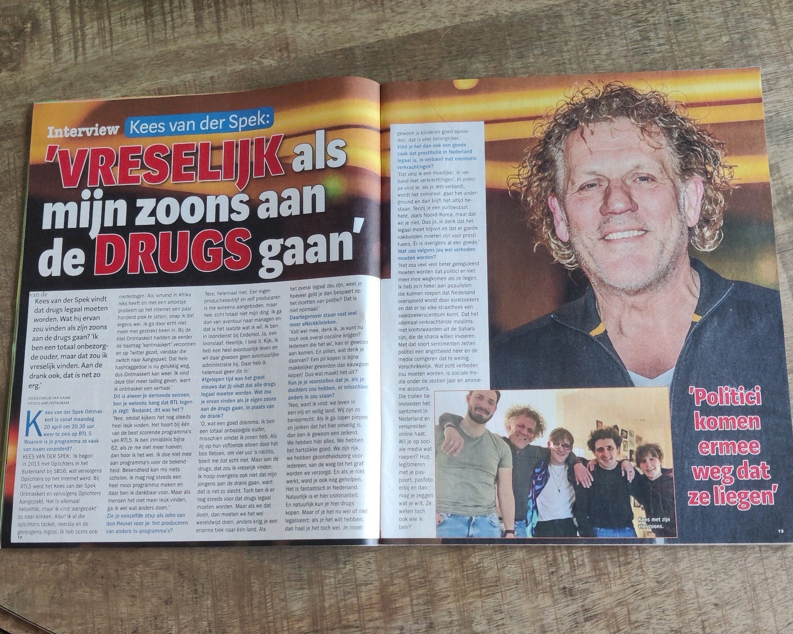 Kees van der Spek Artikel Knipsel, Verzamelen, Ophalen of Verzenden, 1980 tot heden, Nederland, Knipsel(s)