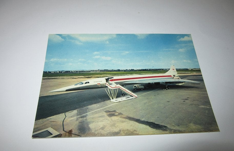 Concorde ansichtkaart TWA, Verzenden, Zo goed als nieuw, Kaart, Foto of Prent
