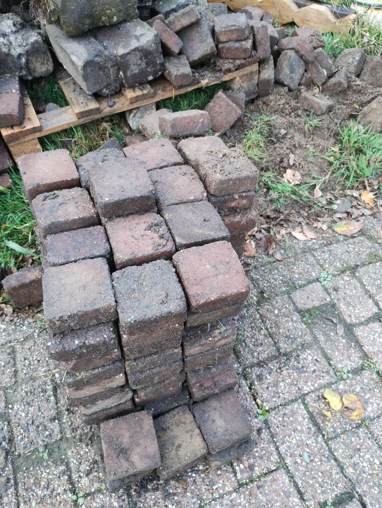 Gebruikte klinkers voor tuin of oprit, Ophalen, Overige materialen, Gebruikt, Klinkers