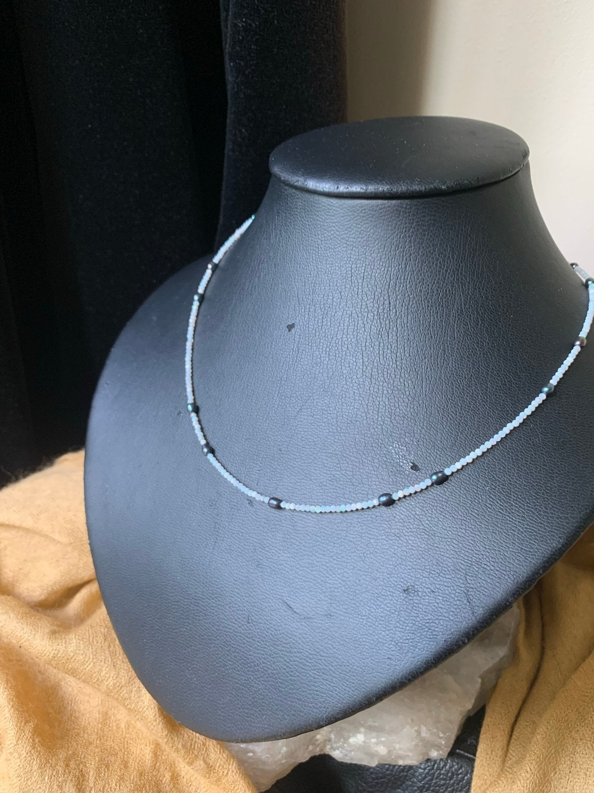 Edelopaal opaal welo zoetwater parel beschermt geluk SALE, Sieraden, Tassen en Uiterlijk, Kettingen, Wit, Nieuw, Verstelbaar, Ophalen of Verzenden