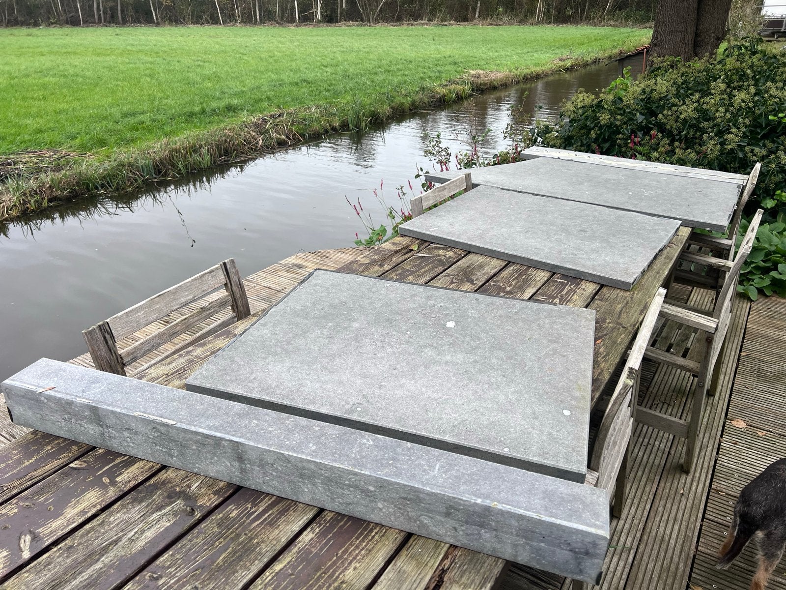 Belgisch Hardsteen Balk en Bladen - Diverse Afmetingen, Ophalen, 60 cm of meer, Gebruikt, Hardsteen