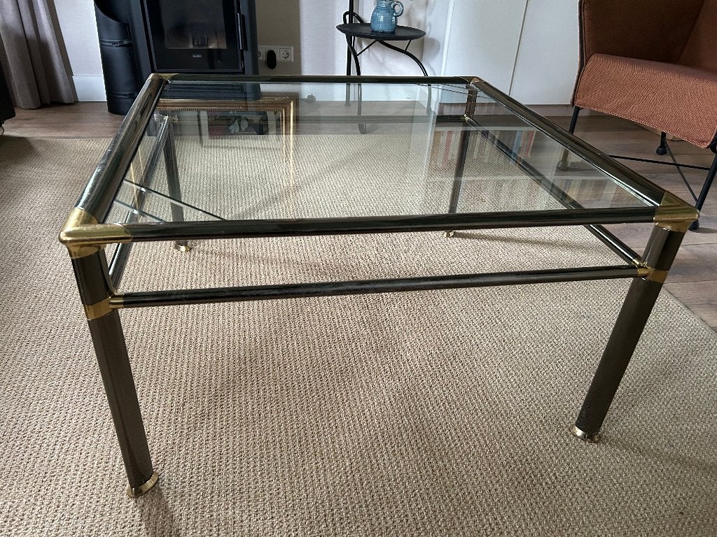 Salontafel Italiaans design, Ophalen, Gebruikt, 50 tot 100 cm, Vierkant