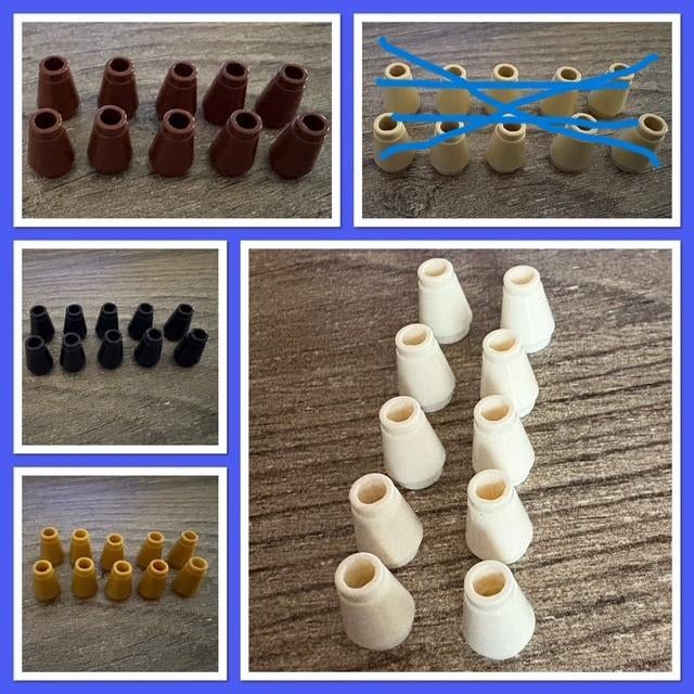 lego 1x1 kegeltjes in 4 kleuren, Ophalen of Verzenden, Nieuw, Accessoire, Lego