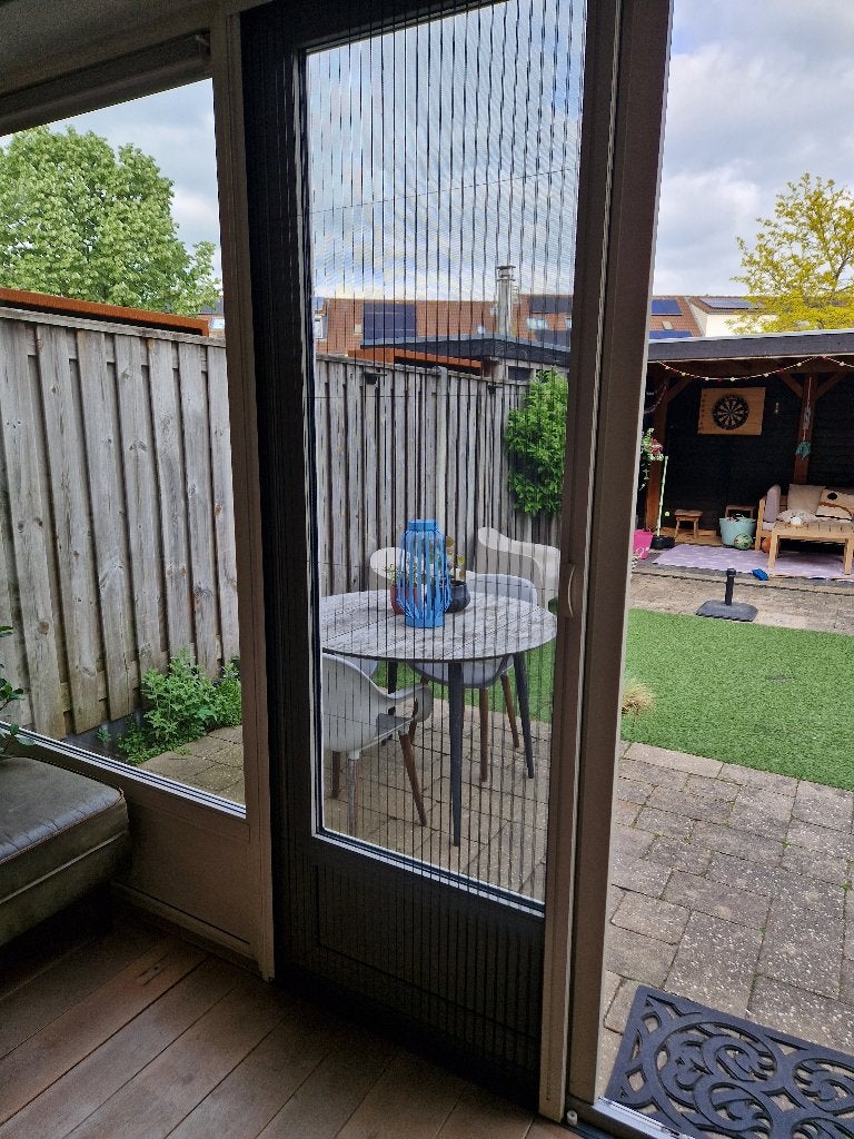 Luxaflex Plissé vouwhordeur + toebehoren (+ extra hordeur), Ophalen, Kunststof, Schuifdeur, 80 tot 100 cm