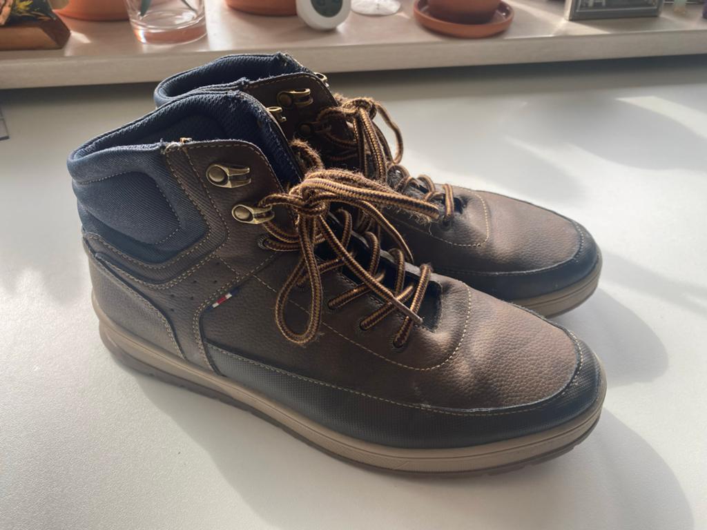 Zo goed als nieuwe Checker veter schoenen maat 41, Ophalen of Verzenden, Zo goed als nieuw, Bruin, Veterschoenen