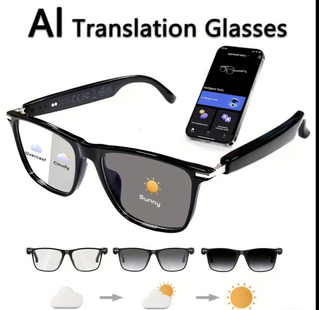 Smart Bril AI Slimme Camera Bril Meta Ban Wayfarer spy, Overige merken, Verzenden, Zwart, Nieuw