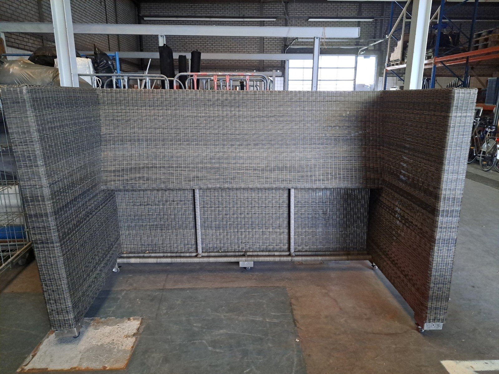 Gevlochten windscherm/verrijdbaar (250x102x150 cm), Tuin en Terras, Ophalen, Kunststof, Gebruikt, 100 tot 150 cm