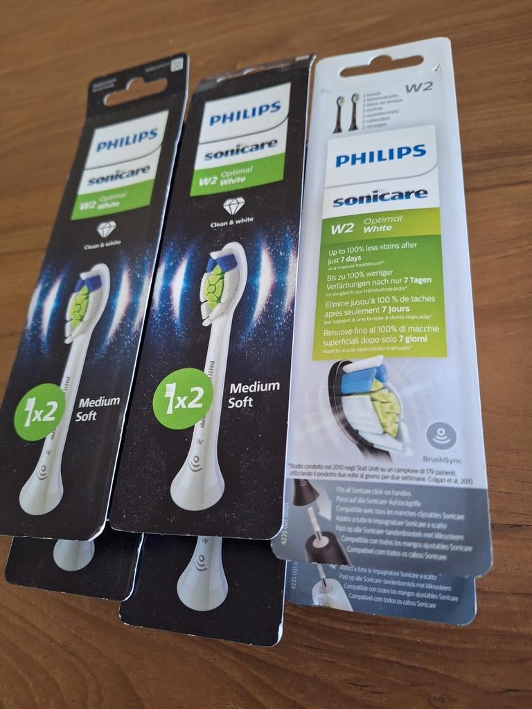Philips Sonicare W2 Optimal White opzetborstels (12 stuks), Ophalen of Verzenden, Nieuw, Mondverzorging
