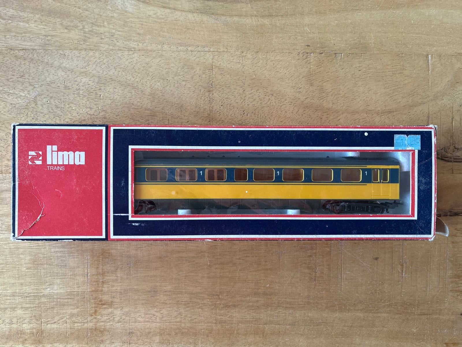 Lima 1020 NS Intercity Rijtuig - Geel/Blauw, Gelijkstroom, Wagon, Zo goed als nieuw, Ophalen