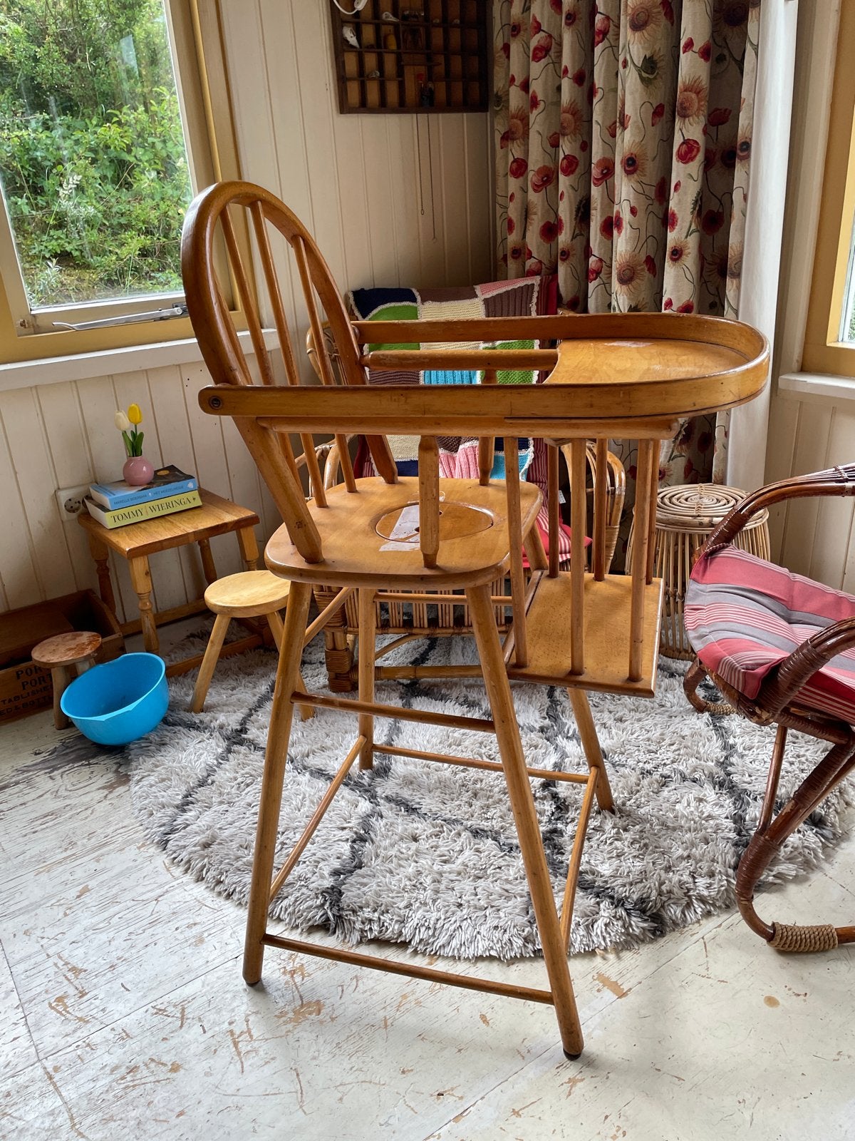 Vintage Kibofa kinderstoel - Houten kinderstoel, Ophalen, Gebruikt, Overige typen
