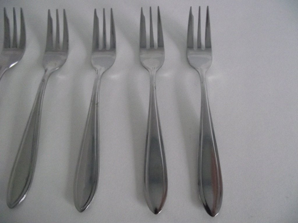 10 stuks RVS puntfilet taartvorkje 12cm inoxa gebaksvork p s, Ophalen of Verzenden
