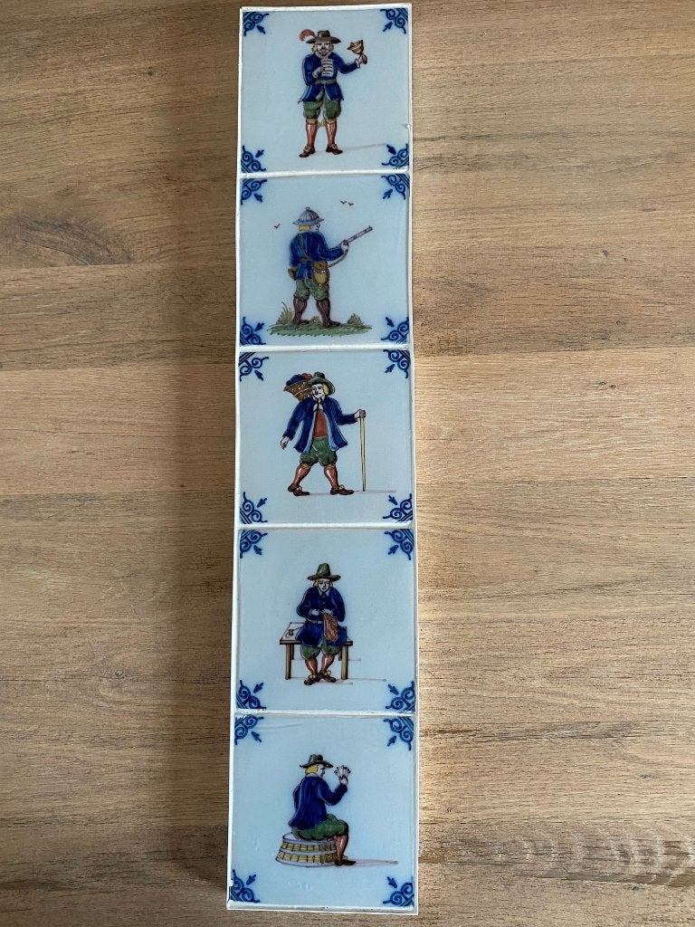 Serie Makkumer Aardewerk Wandtegels - Oude Ambachten, Ophalen of Verzenden