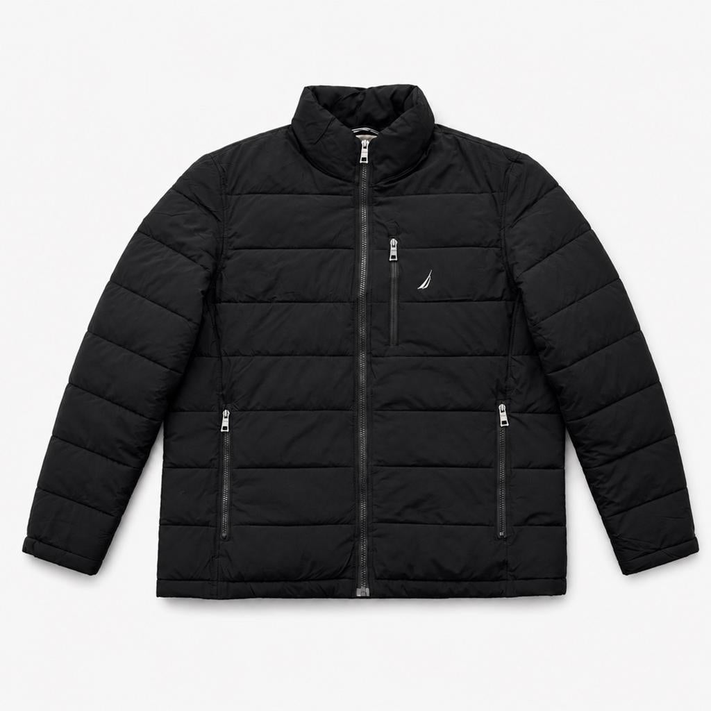Vintage Nautica zwarte Jas maat L, Verzenden, Gedragen, Maat 52/54 (L), Zwart