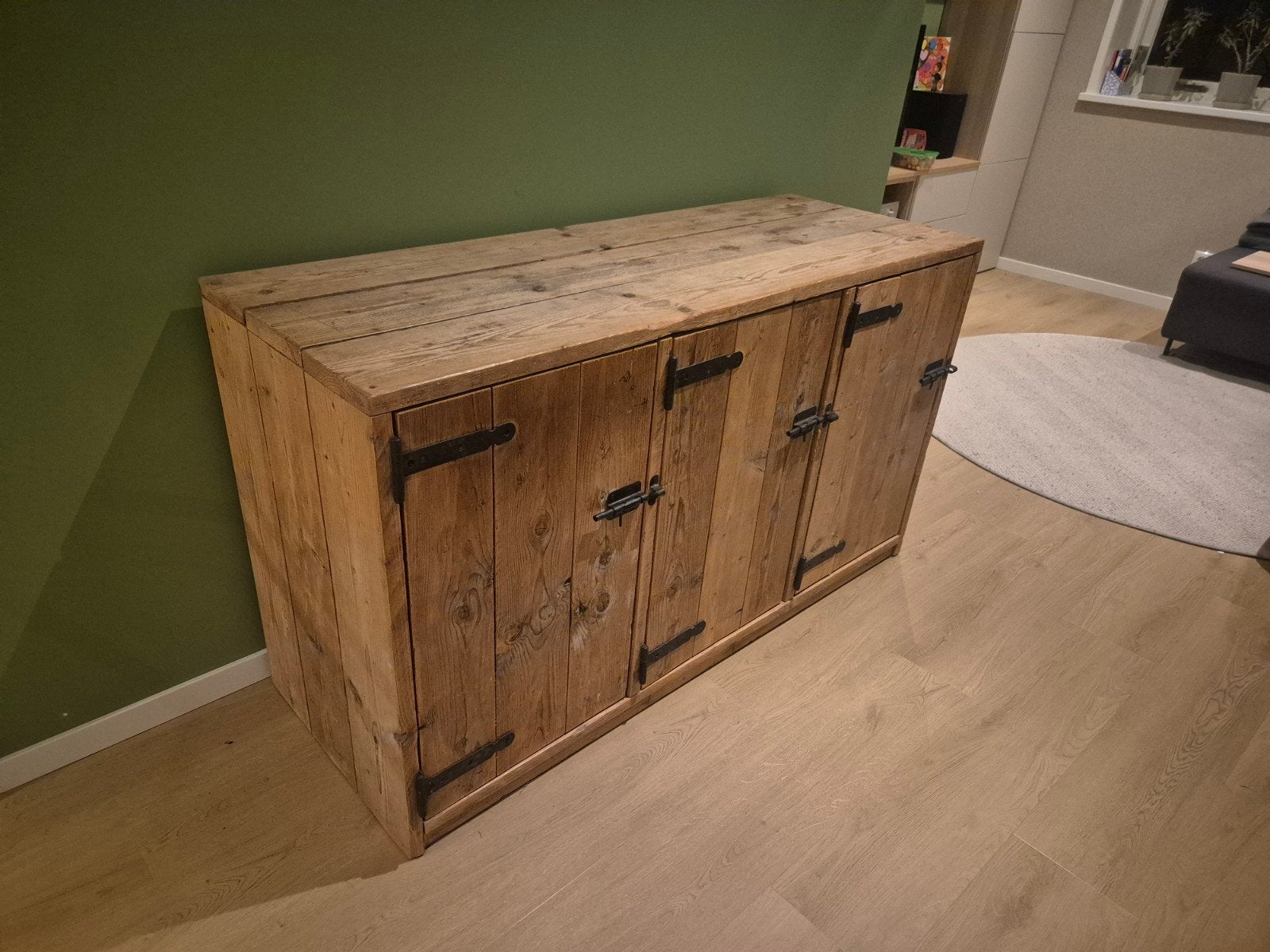 Steigerhouten kast - 160x60x90 cm, Huis en Inrichting, Ophalen, 150 tot 200 cm, Landelijk, Industrieel, Overige houtsoorten