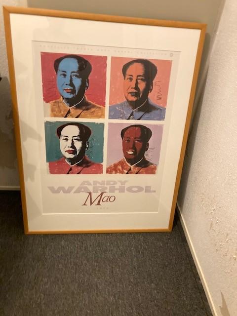 Andy Warhol – Mao 1972 – grote ingelijste kunstprint, Antiek en Kunst, Ophalen