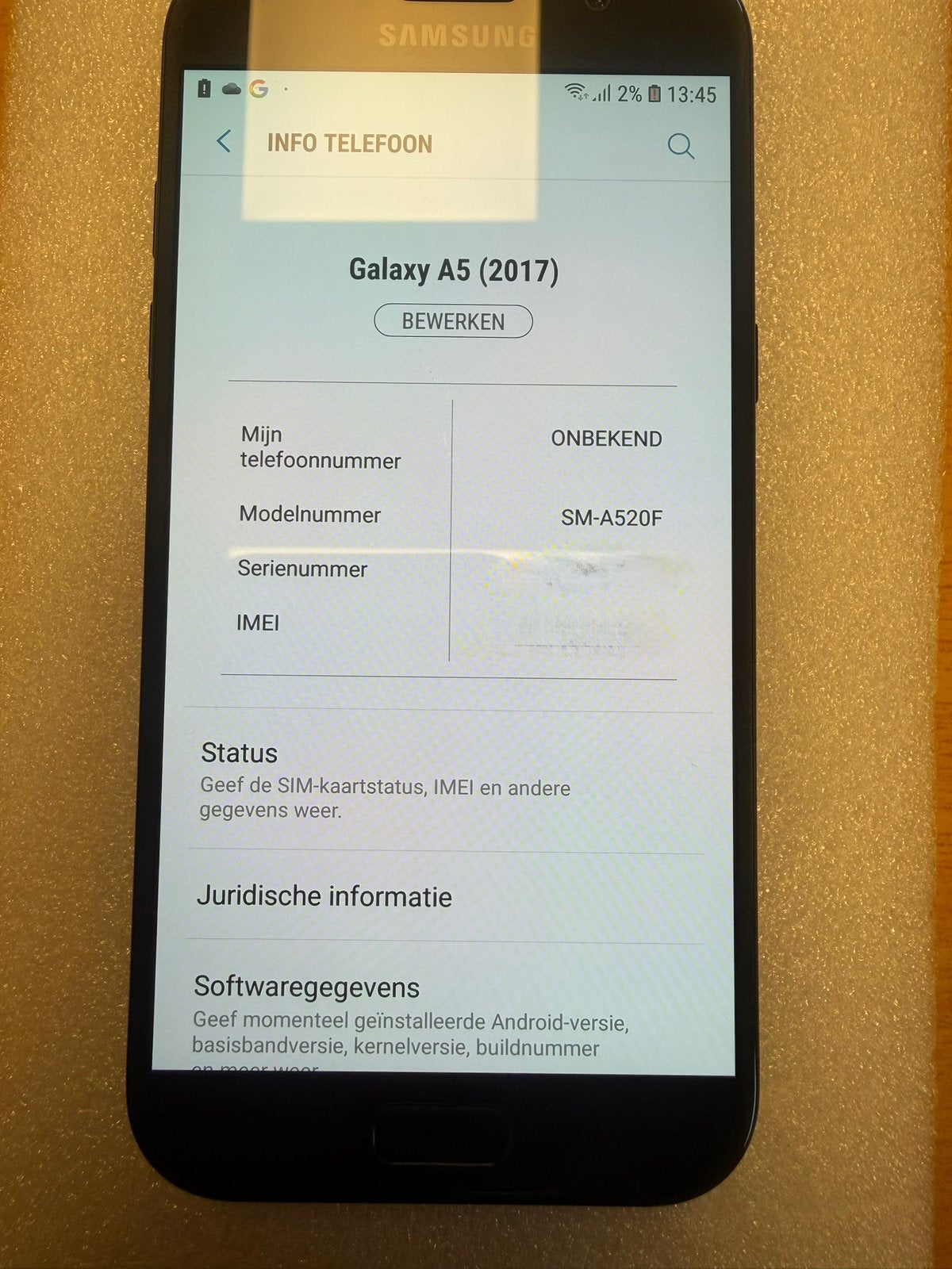 samsung galaxy a5 (2017), Telecommunicatie, Verzenden, Zwart, Zo goed als nieuw, Zonder simlock