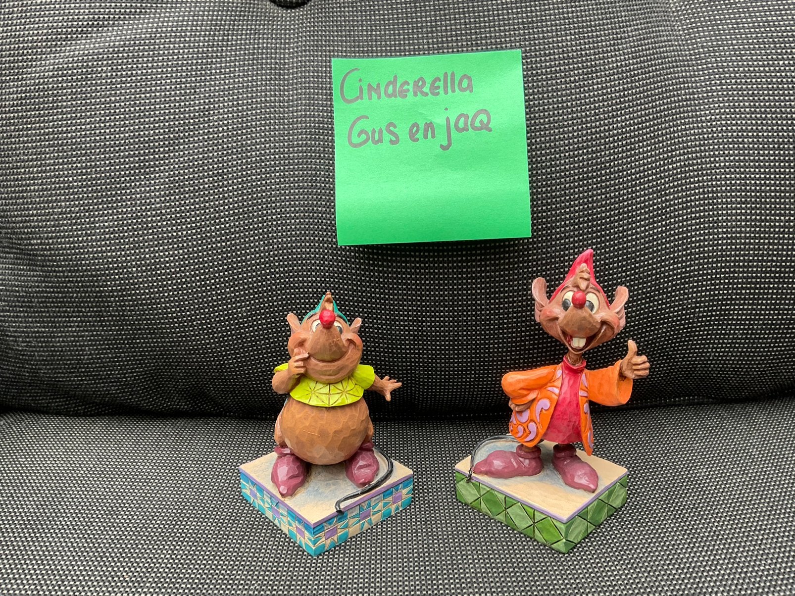 2 x Disney Traditions Jim Shore Cinderella Jaq & Gus beeldje, Verzamelen, Disney, Ophalen, Assepoester of Belle, Nieuw, Beeldje of Figuurtje