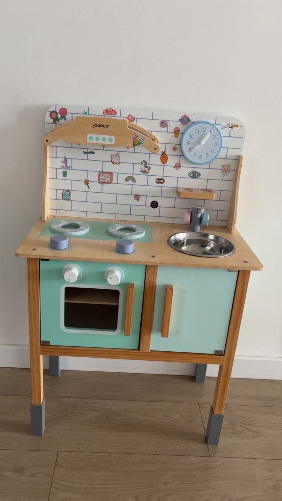 Jouéco Houten Speelkeuken met Accessoires, Ophalen of Verzenden, Zo goed als nieuw, Jongen of Meisje
