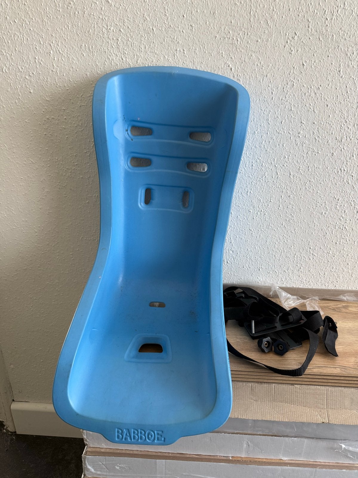 Babboe babyschaal voor bakfiets - Blauw, Ophalen, Gebruikt, 0 t/m 18 kg, Achterzitje