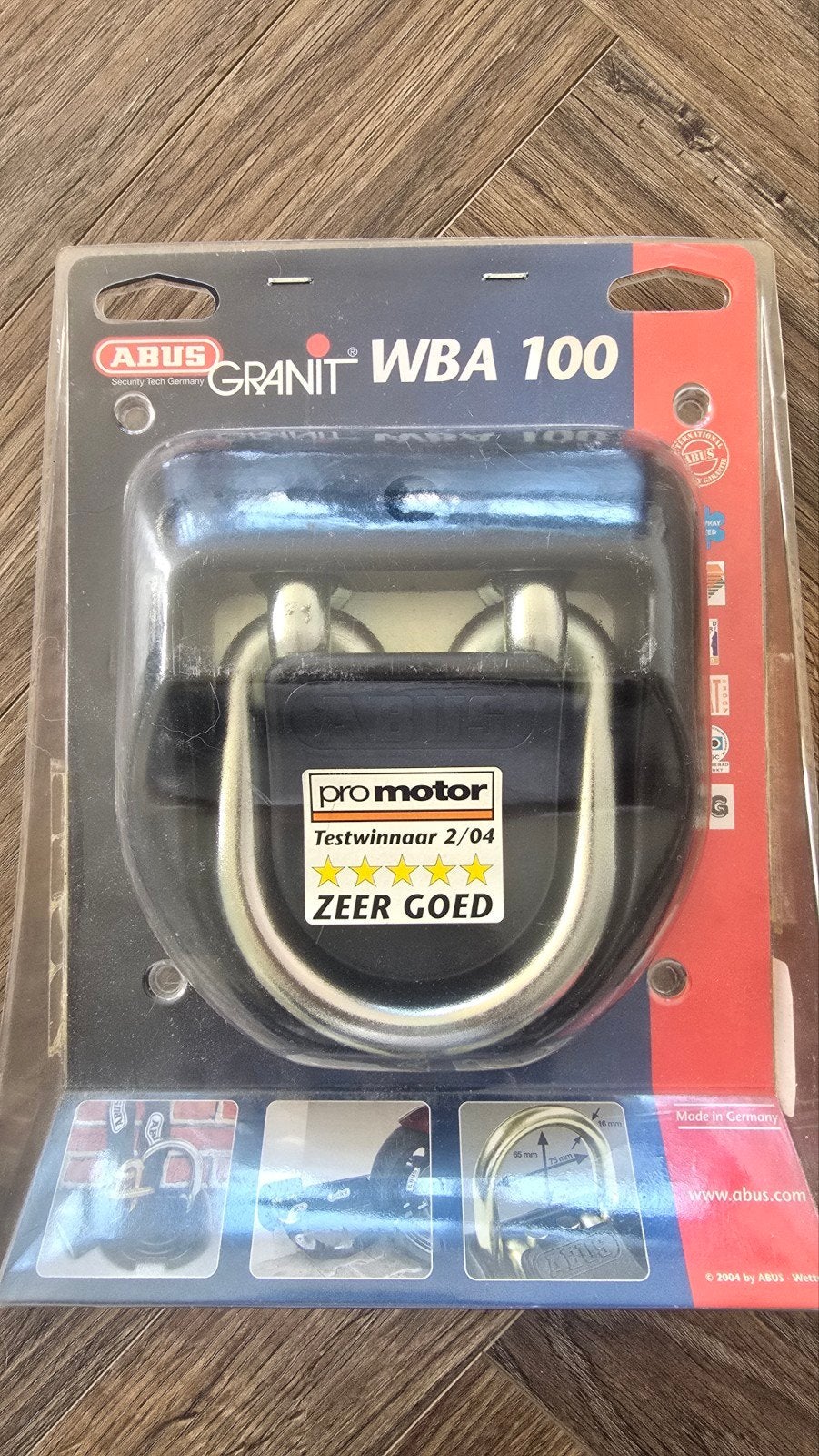 ABUS Granit WBA 100 Muuranker/Vloeranker, Ophalen of Verzenden, Nieuw, Overige fietssloten