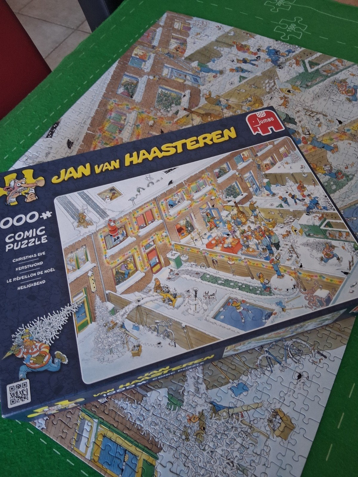 J v Haasteren ( kerstavond)19030, Hobby en Vrije tijd, Denksport en Puzzels, Ophalen of Verzenden, 500 t/m 1500 stukjes