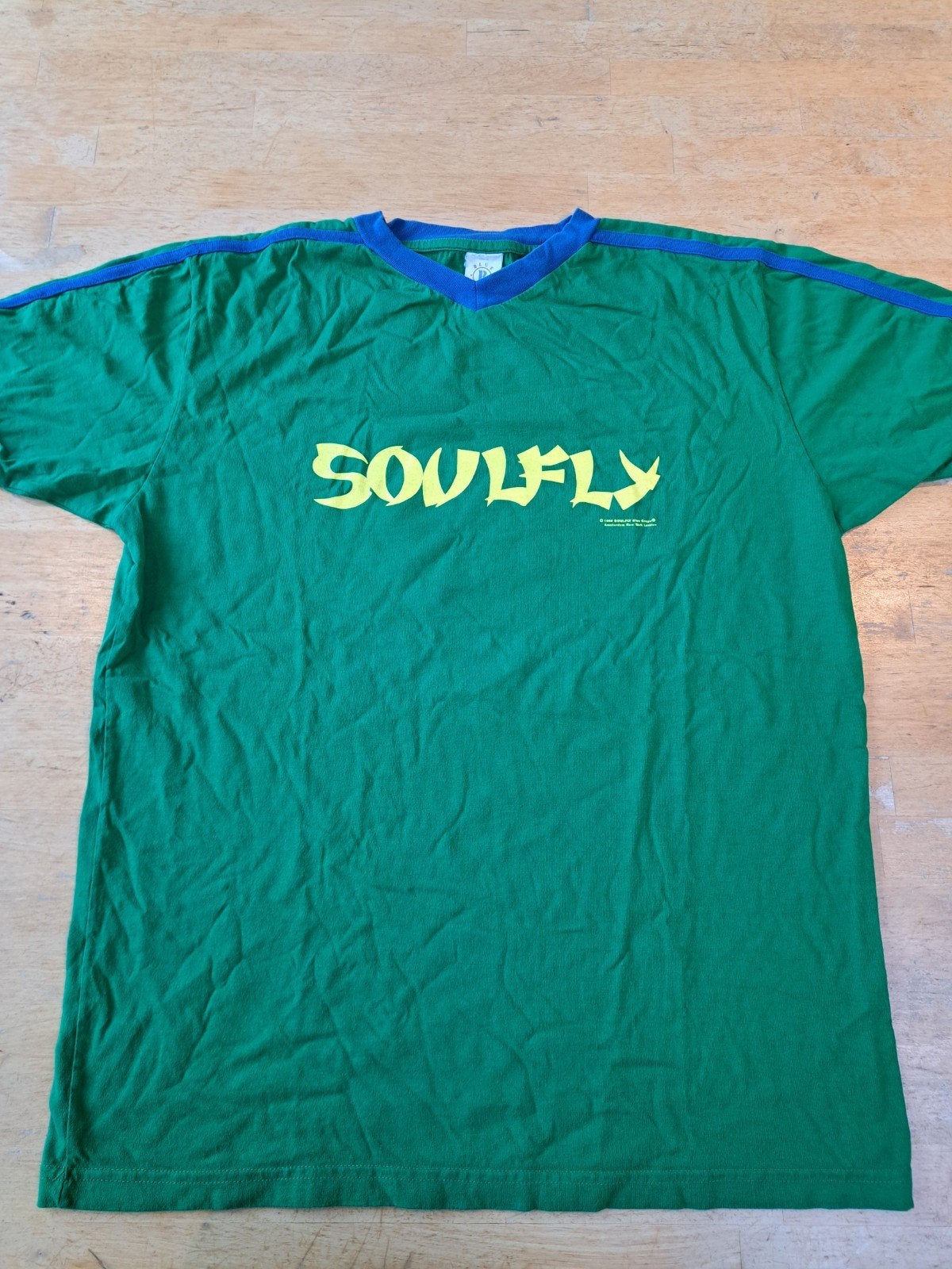 Soulfly Bluegrape, rare, '90s T-shirt - XL - Goede conditie, Bluegrape Amsterdam '90's, Maat 56/58 (XL), Ophalen of Verzenden