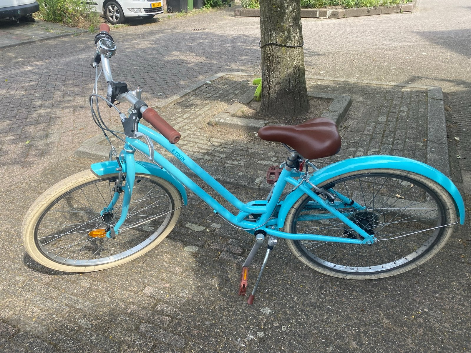 Btwin kinderfiets 24 inch, turquoise, 6 versnellingen, Fietsen en Brommers, Fietsen | Meisjes, Ophalen, Gebruikt, Versnellingen