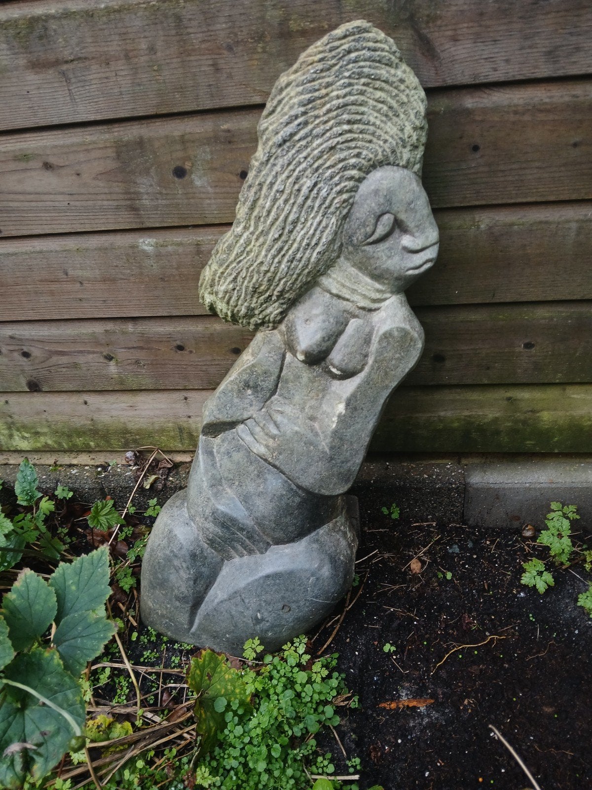 beeld van natuursteen, Tuin en Terras, Ophalen, Zo goed als nieuw, Steen