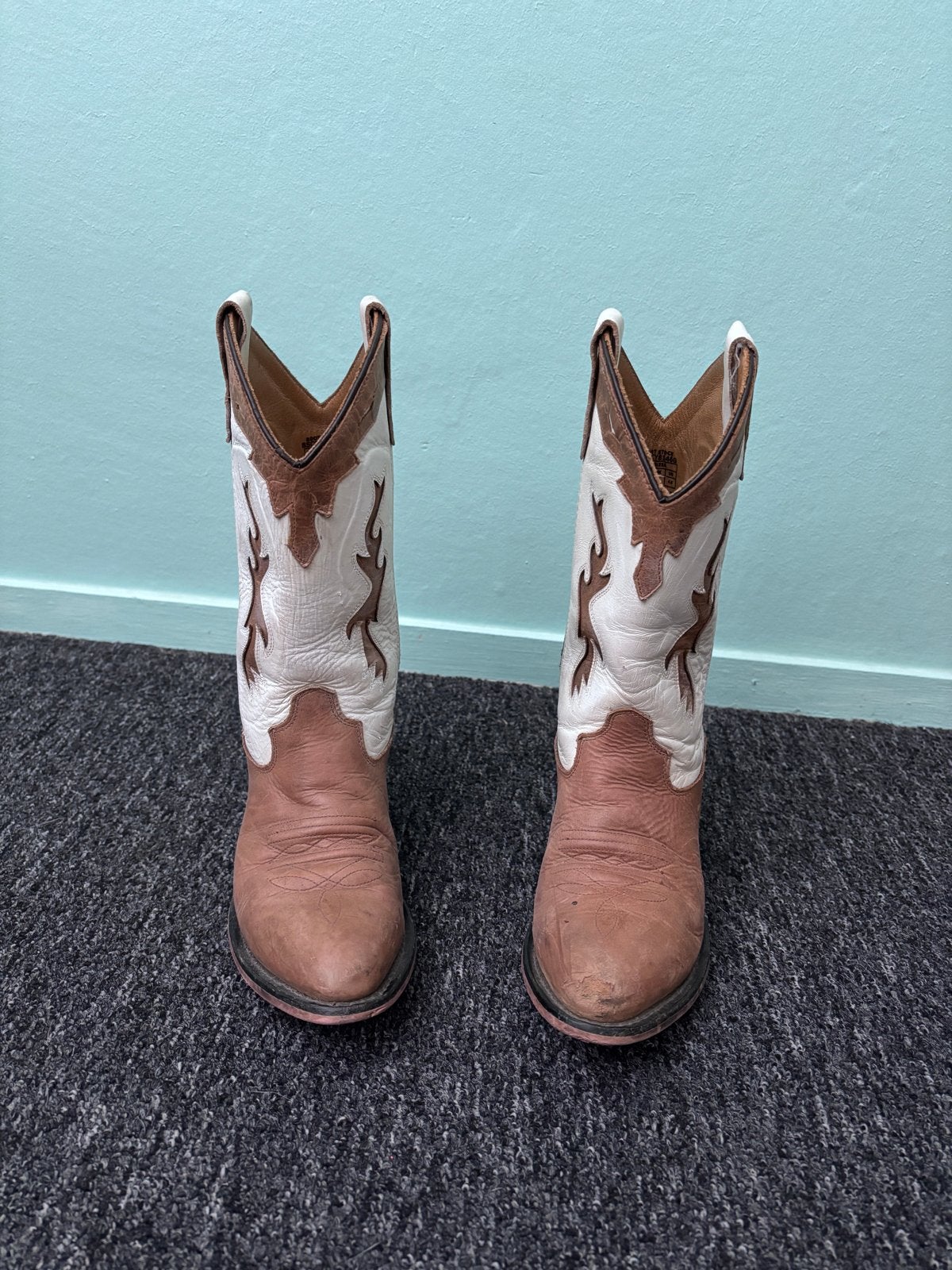 Stoere Boot Stock kinder- cowboylaarzen maat 35, bruin wit, Hoge laarzen, Bruin, Ophalen of Verzenden, Zo goed als nieuw