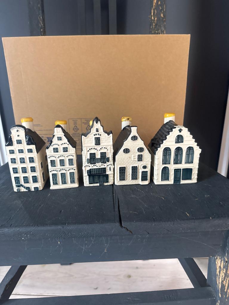 KLM Huisjes - Delfts Blauw (set van 5), Antiek en Kunst, Antiek | Keramiek en Aardewerk, Ophalen of Verzenden