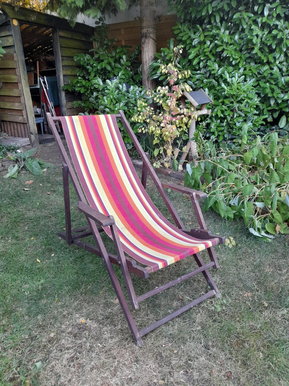 Inklapbare vintage strandstoel, Ophalen of Verzenden
