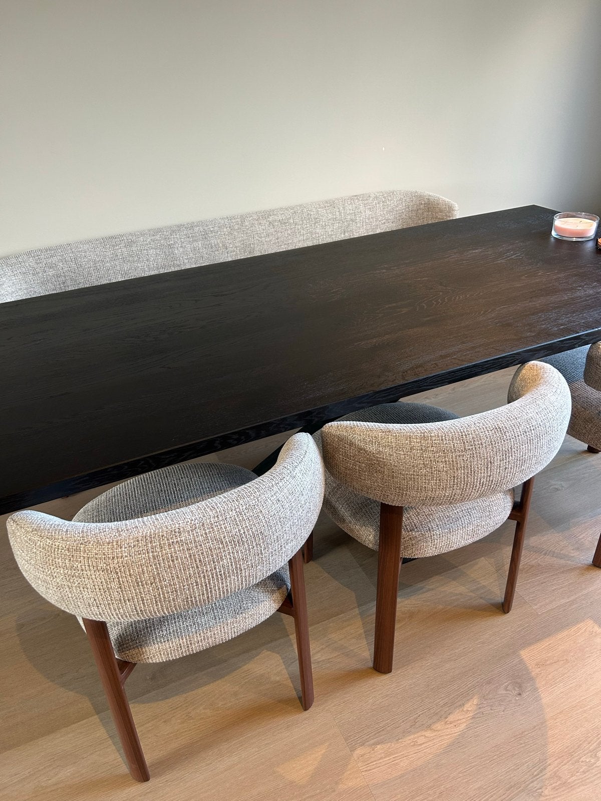 Nieuwe diep bruine eettafel eiken blad + poot van Zitmaxx, Ophalen, Eikenhout, 50 tot 100 cm, Vijf personen of meer