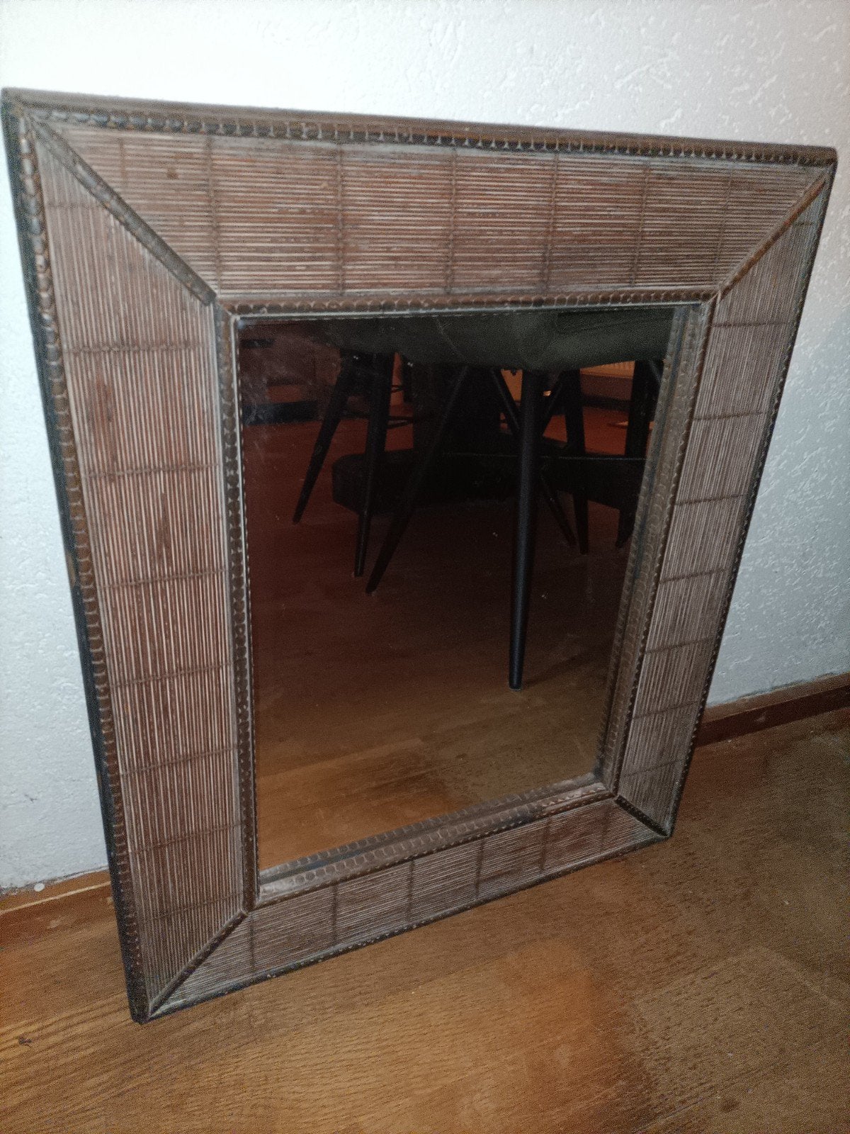 Mooie brocante spiegel bruin, Minder dan 50 cm, Gebruikt, ., Ophalen of Verzenden