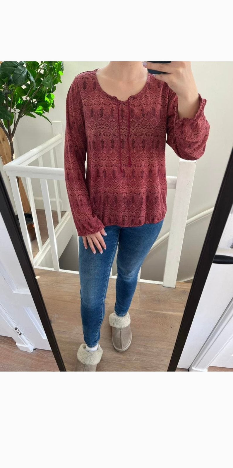 Rode blouse Amisu maat L, Kleding | Dames, Ophalen, Gedragen, Maat 42/44 (L), Rood