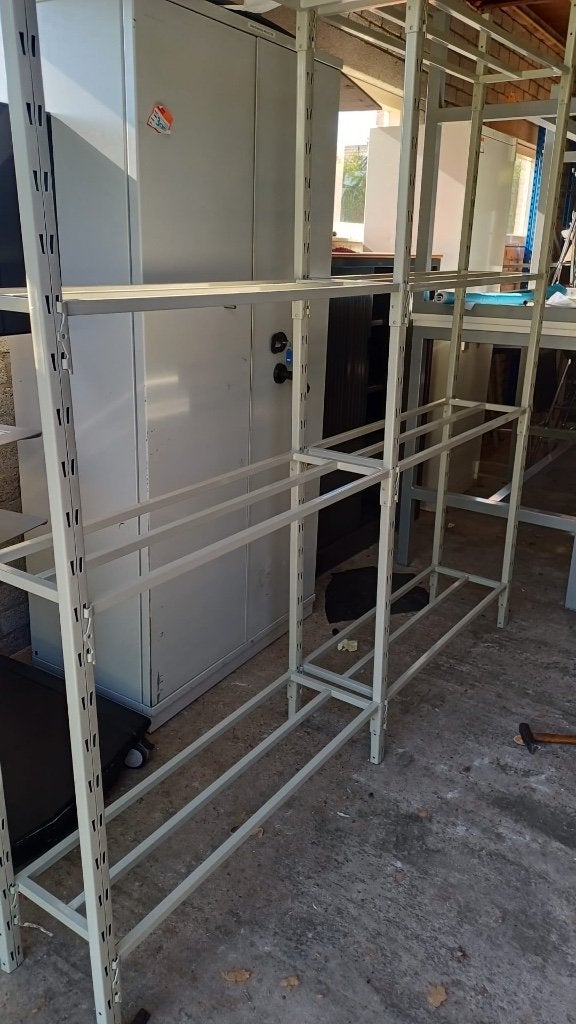 Professionele Overtoom legbordstelling 220 x 100 x 40 cm, Ophalen, Zo goed als nieuw