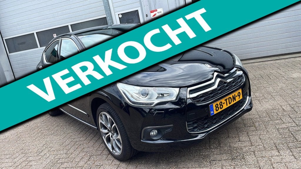 Citroen DS4 1.6 THP Sport Chic 200 PK-Leer-Navi-Clima-Cruise, Auto's, Citroën, Voorwielaandrijving, Euro 5, 4 cilinders, Zwart